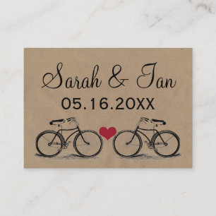Vintage Bicycle Wedding Place Cards