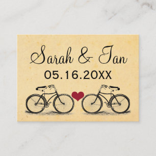 Vintage Bicycle Wedding Place Cards