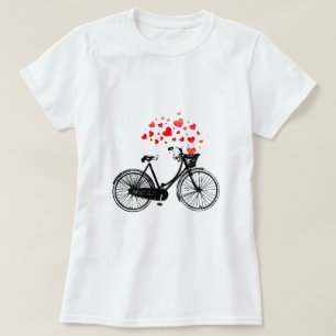 Vintage Bicycle with Hearts show your love T-Shirt