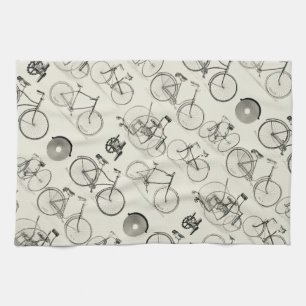 Vintage Bicycles Kitchen Towel