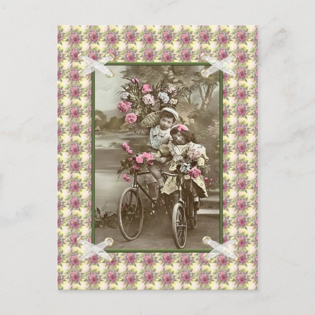 Vintage Bicycles Postcard (Front)