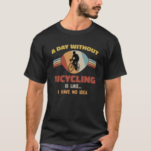 Vintage Bicycling Riding Bike Cyclist Retro Sunset T-Shirt