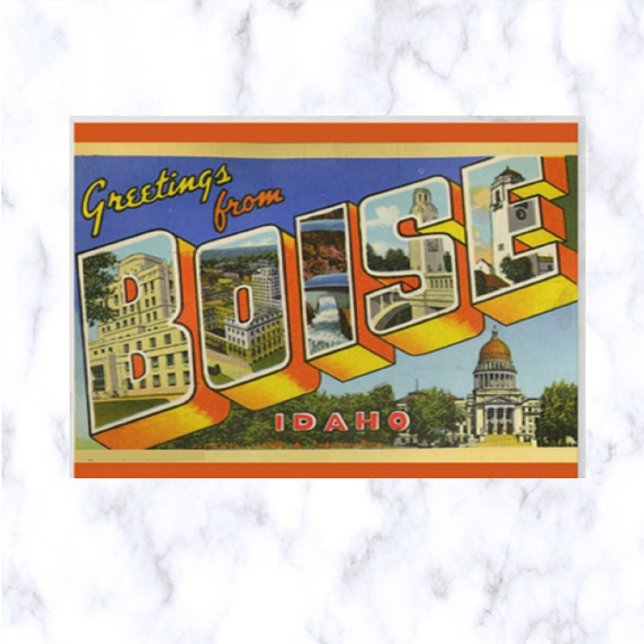 Vintage Big Letter Boise Idaho Postcard (Creator Uploaded)