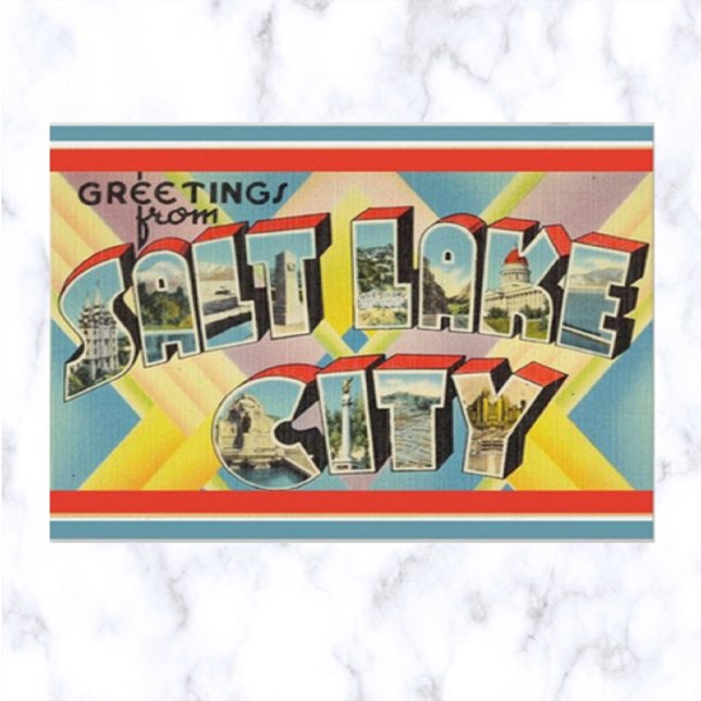 Vintage Big Letter Salt Lake City Utah Postcard (Creator Uploaded)