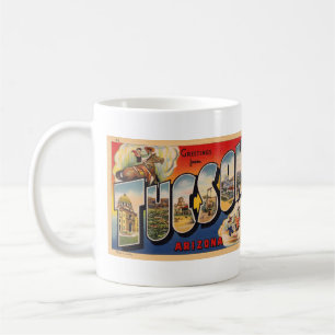 vintage Big Letter TUCSON, AZ postcard Coffee Mug