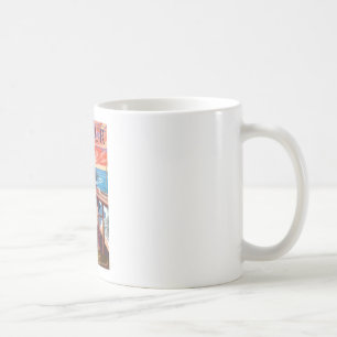 Vintage Big Sur Bixby Bridge USA Tourism Coffee Mug