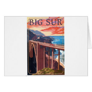 Vintage Big Sur Bixby Bridge USA Tourisme