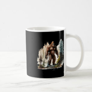 Vintage Bigfoot 70s Retro Forest Sasquatch Hiking Coffee Mug