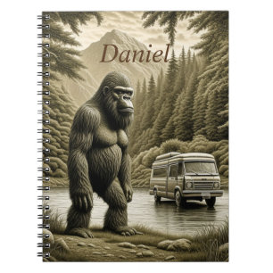 Vintage Bigfoot and RV Camper Personalized  Notebook