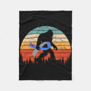 Vintage Bigfoot Diabetes Type 1 T1d Awareness Gift Fleece Blanket