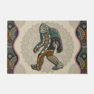 Vintage Bigfoot Doormat Bigfoot Lover Mat