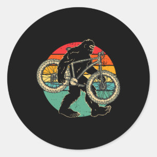 Vintage Bigfoot Mountain Bike Mtb Biking Cycling S Classic Round Sticker