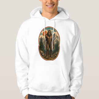 Vintage Bigfoot Mountain Guardian Watercolor Crypt Hoodie