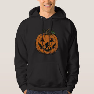 Vintage Bigfoot Pumpkin Halloween Vector Design_1 Hoodie