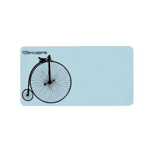 Vintage Bike Address Label (Front)