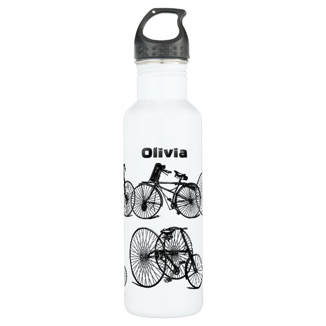 Vintage Bike Bicycle 710 Ml Water Bottle (Front)
