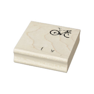 Vintage Bike Cycling Road Bike Racing Bicycle Rubber Stamp
