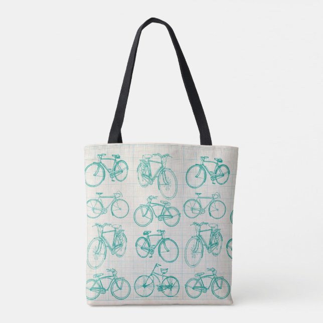 Vintage bike design tote bag (Back)