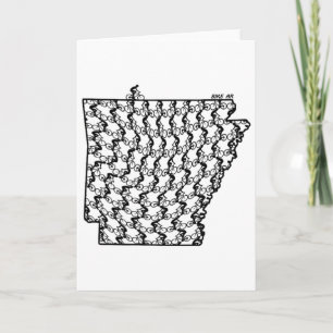 Vintage Bike Riding Arkansas Cycling Mountain Biki Card