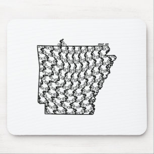 Vintage Bike Riding Arkansas Cycling Mountain Biki Mouse Pad