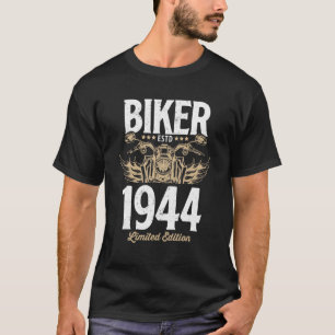 Vintage Biker Men Women Motorcycle Born In 1944 T-Shirt