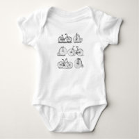 Vintage bikes baby vest