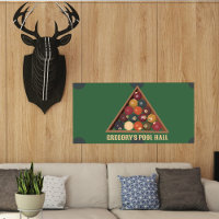 Vintage Billiard Balls Custom Pool Table Themed