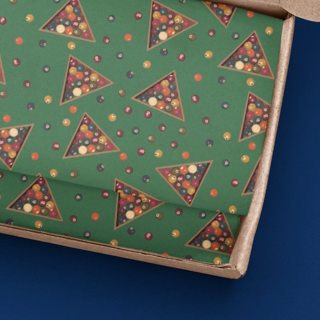 Vintage Billiard Balls Pool Table Themed Tissue Paper (Creator Uploaded)