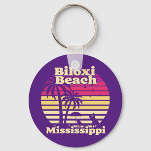 Vintage Biloxi Beach Mississippi Keychain