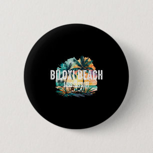 Vintage Biloxi Beach Mississippi Souvenir Retro Su 2 Inch Round Button