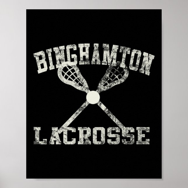 Vintage Binghamton Lacrosse  Poster (Front)