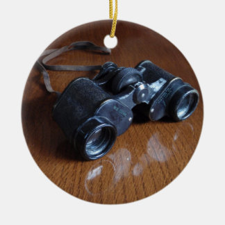 Vintage Binoculars Ceramic Ornament