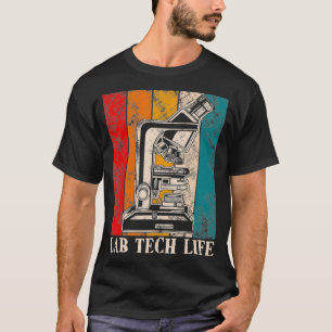 Vintage Biologist Microscope Tech Life Lab Science T-Shirt
