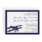 Vintage Biplane Aviator Blue Wedding Invitations