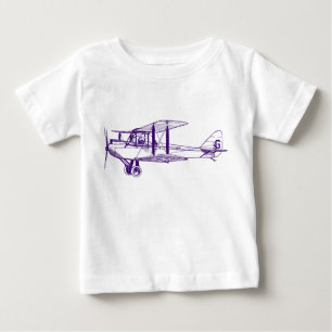 Vintage Biplane - Deep Purple Baby T-Shirt