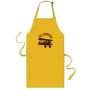 Vintage biplane. long apron