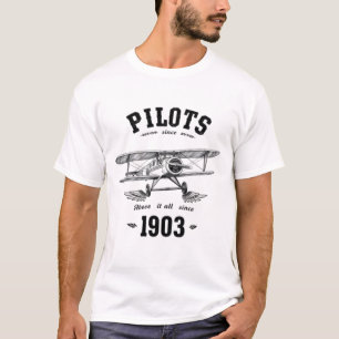Vintage Biplane Pilot Aviation Design Since 1903 T-Shirt