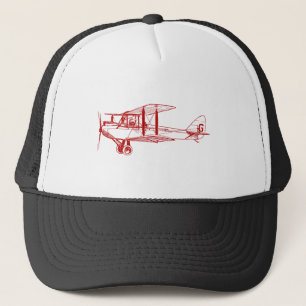 Vintage Biplane - Ruby Red Trucker Hat
