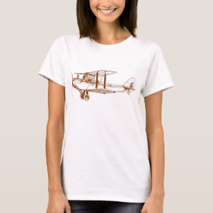 Vintage Biplane - Walnut Brown T-Shirt