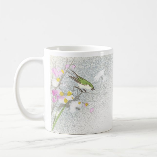 Vintage Bird Asian Style  Coffee Mug (Left)