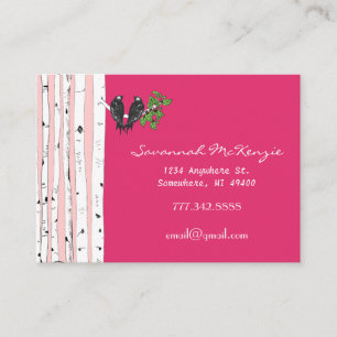 Vintage Bird Birch Tree on any Colour Business Card