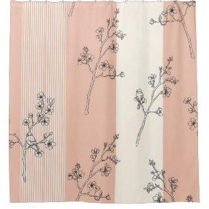Vintage Bird Blossom Toile Stripe (13)