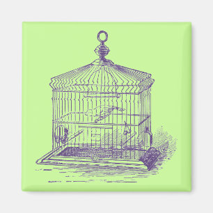 Vintage Bird Cage Magnet