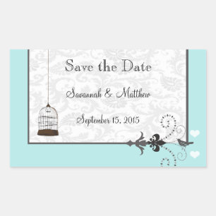 Vintage Bird Cage Musical Love Bird Weddings Sticker