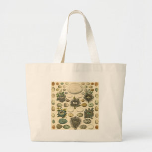 Vintage Bird Egg Nest Art Painting Natural History Large Tote Bag