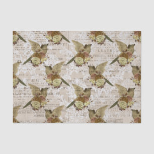 Vintage Bird Ephemera Decoupage tissue paper