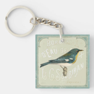 Vintage Bird Facing the Right Keychain