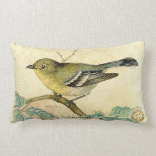 Vintage Bird Image Pillow