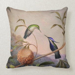 Vintage Bird Image Pillow