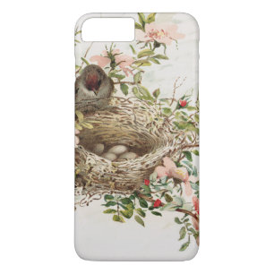 Vintage Bird in Nest Animal Print iPhone 8/7 Cases